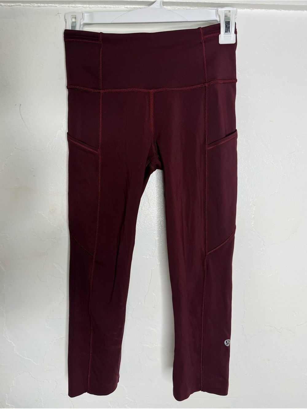 Lululemon Crop II Nulux 19" Legging in Dark Adobe Burgundy Leggings Size 4